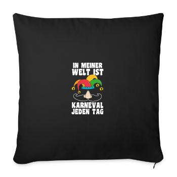 Costume de carnaval Carnaval - Housse de coussin décorative 45 x 45 cm - noir - Devant
