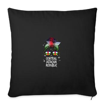 République centrafricaine - Housse de coussin décorative 45 x 45 cm - noir - Devant