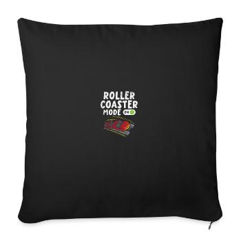 Rollercoaster Rollercoaster Amusement Park Showmen - Sofa pillowcase 17,3'' x 17,3'' (45 x 45 cm) - black - Front