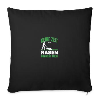 Gartenfreunde Rasenflüsterer Platzwart Geschenk - Sofakissenbezug 45 x 45 cm - Schwarz - Vorne