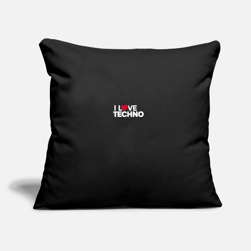 Techno Music DJ Discjokey Sofa pillowcase 17,3'' x 17,3'' (45 x 45 cm)