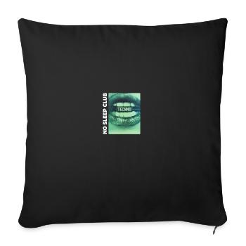 Techno Music Raver Electro Musik DJ Discjokey - Housse de coussin décorative 45 x 45 cm - noir - Devant