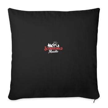Schwarzwaldmädel Schwarzwald Bollenhut Freiburg - Sofakissenbezug 45 x 45 cm - Schwarz - Vorne