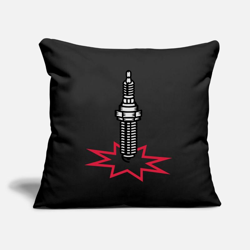 A spark plug with spark Sofa pillowcase 17,3'' x 17,3'' (45 x 45 cm)