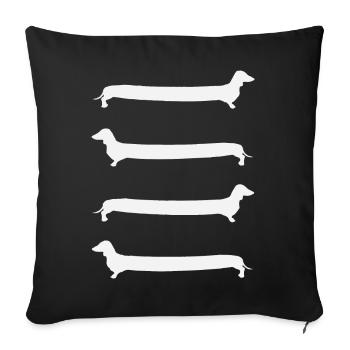 Dachshund Ladder - Sofa pillowcase 17,3'' x 17,3'' (45 x 45 cm) - black - Front
