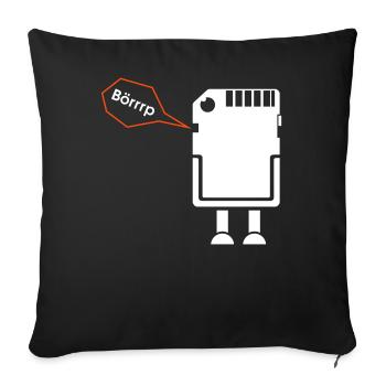 SD male - Sofa pillowcase 17,3'' x 17,3'' (45 x 45 cm) - black - Front