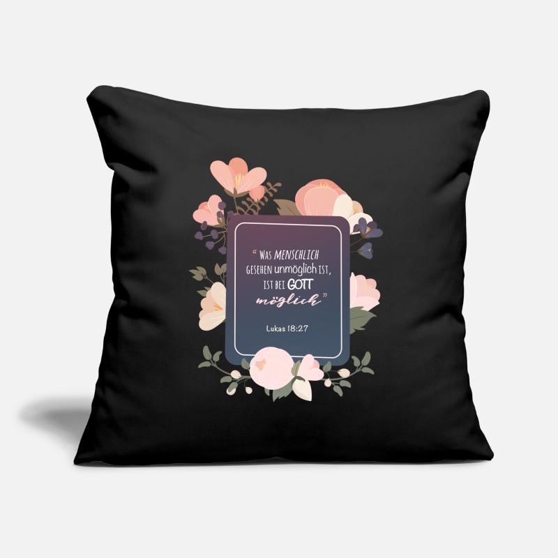Possible with God Sofa pillowcase 17,3'' x 17,3'' (45 x 45 cm)