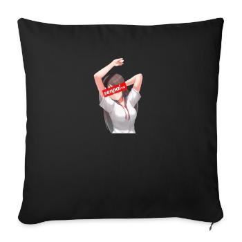 Senpai Notice Me - Anime Manga Otaku Japan Gamer - Sofa pillowcase 17,3'' x 17,3'' (45 x 45 cm) - black - Front
