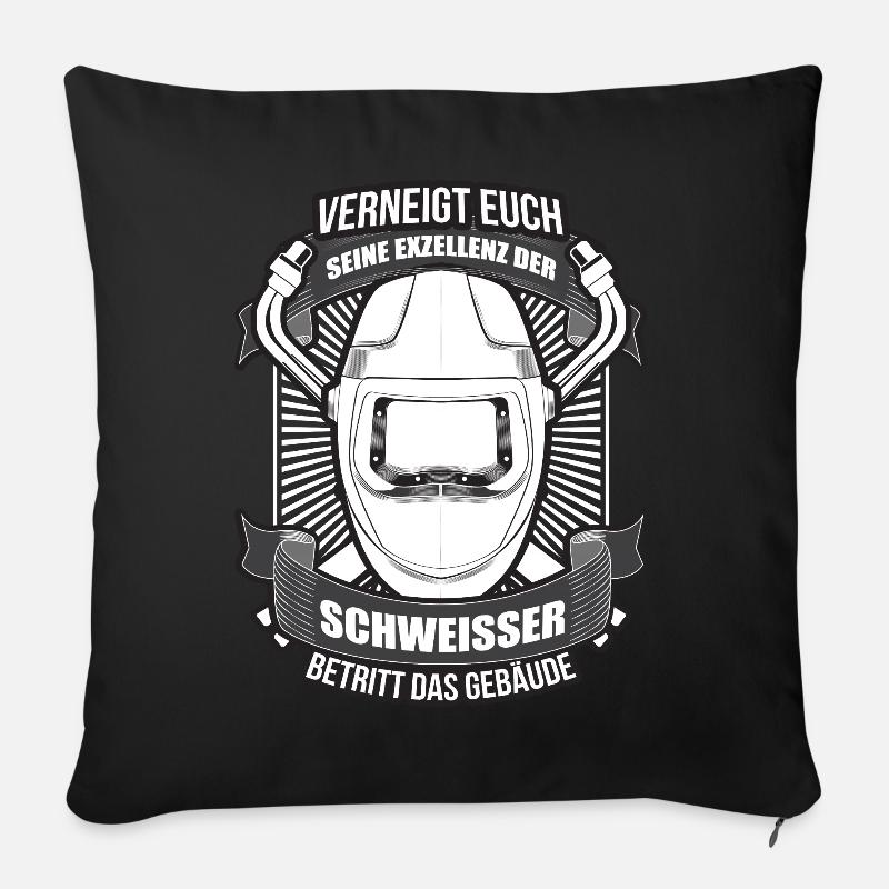 Schweißer - Sofakissenbezug 45 x 45 cm - Schwarz