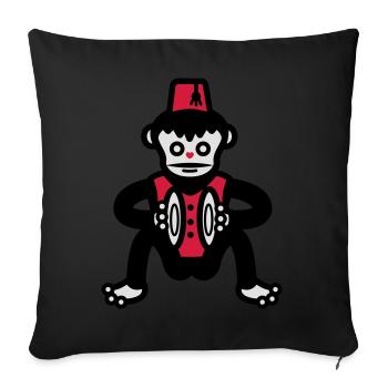 singe singe singes singe - Housse de coussin décorative 45 x 45 cm - noir - Devant