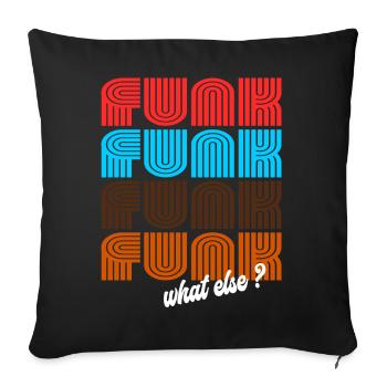 Funk Funk Funk Design Vintage Rétro - Housse de coussin décorative 45 x 45 cm - noir - Devant