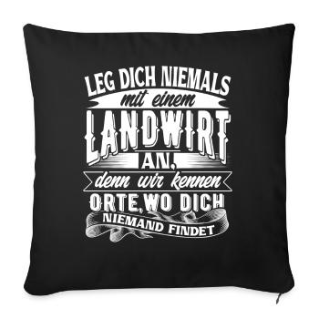 Landwirt - Sofakissenbezug 45 x 45 cm - Schwarz - Vorne