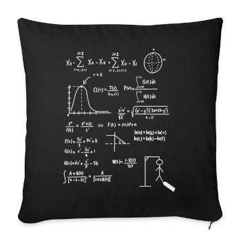 mathematics - Sofa pillowcase 17,3'' x 17,3'' (45 x 45 cm) - black - Front