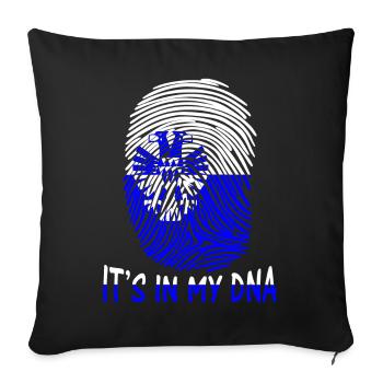 flag of Arnhem it's in my DNA Nederland - Sofa pillowcase 17,3'' x 17,3'' (45 x 45 cm) - black - Front