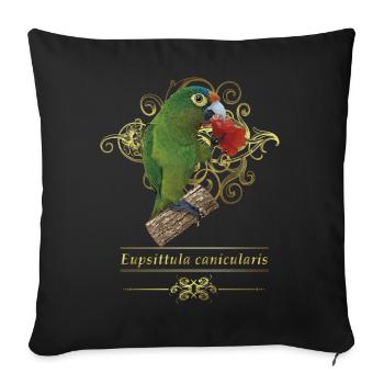 The orange-fronted parakeet - Sofa pillowcase 17,3'' x 17,3'' (45 x 45 cm) - black - Front