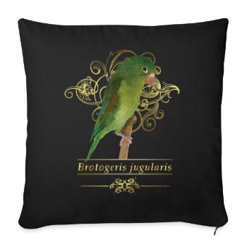 The Tanned Parakeet - Sofa pillowcase 17,3'' x 17,3'' (45 x 45 cm) - black - Front