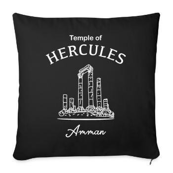 Jordan, Amman Citadel, Hercules Temple - Sofa pillowcase 17,3'' x 17,3'' (45 x 45 cm) - black - Front