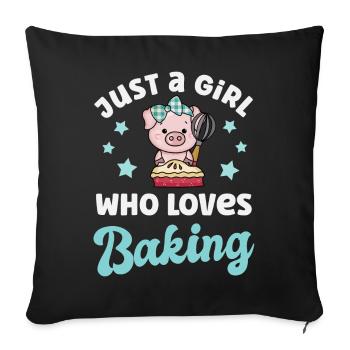 Boulanger de cuisson - Housse de coussin décorative 45 x 45 cm - noir - Devant
