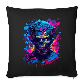 Zombie Head - Sofakissenbezug 45 x 45 cm - Schwarz - Vorne