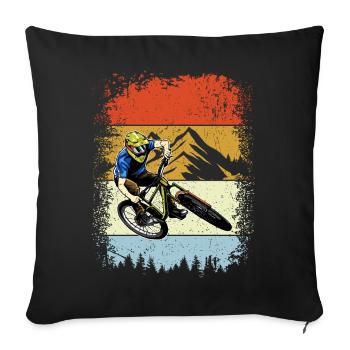 Retro Mountain Rider Stripes - Sofa pillowcase 17,3'' x 17,3'' (45 x 45 cm) - black - Front