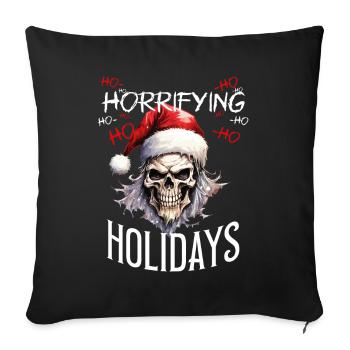 Christmas Skull Skull Horror Creepy - Sofa pillowcase 17,3'' x 17,3'' (45 x 45 cm) - black - Front