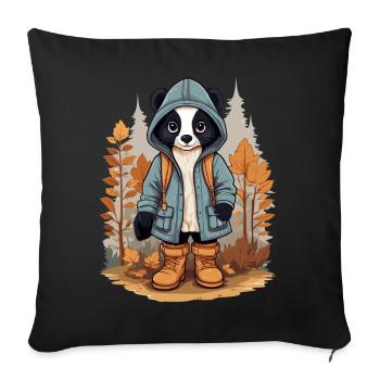 Mignonne Skunk - Housse de coussin décorative 45 x 45 cm - noir - Devant