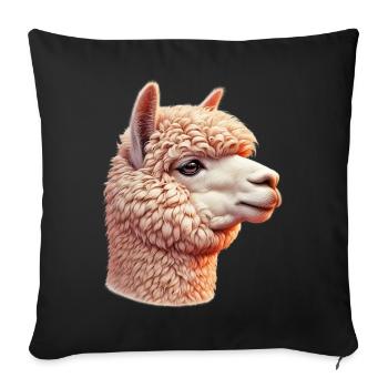 Alpaca - Sofa pillowcase 17,3'' x 17,3'' (45 x 45 cm) - black - Front