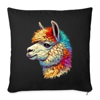 Alpaca - Sofa pillowcase 17,3'' x 17,3'' (45 x 45 cm) - black - Front