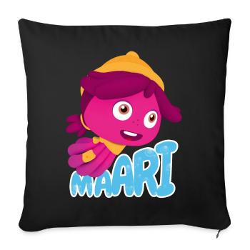 Maari - Abenteuer Am Riff Tintenfisch Maari - Sofakissenbezug 45 x 45 cm - Schwarz - Vorne