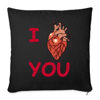 Bloodthirsty Love (Red) - Sofa pillowcase 17,3'' x 17,3'' (45 x 45 cm) - black - Front