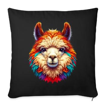 Alpaga - Housse de coussin décorative 45 x 45 cm - noir - Devant