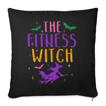 The Fitness Witch Witch Halloween Costume - Sofa pillowcase 17,3'' x 17,3'' (45 x 45 cm) - black - Front