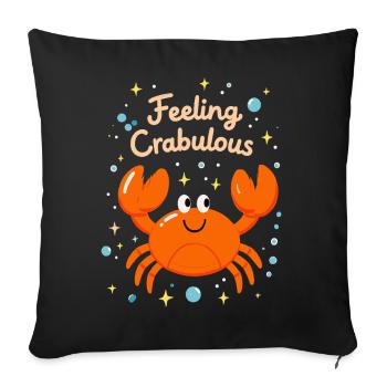 Feeling Crabulous - Sofa pillowcase 17,3'' x 17,3'' (45 x 45 cm) - black - Front