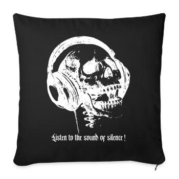 Sound of silence white - Sofakissenbezug 45 x 45 cm - Schwarz - Vorne
