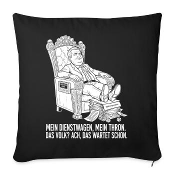 My company car, my throne - Sofa pillowcase 17,3'' x 17,3'' (45 x 45 cm) - black - Front