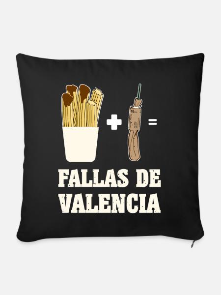 Fallas Pyro Chorrus - Sofakissenbezug 45 x 45 cm - Schwarz