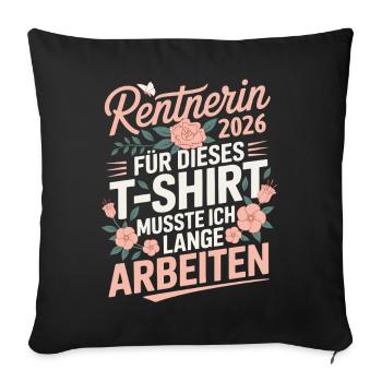 Pensioner 2026 - Sofa pillowcase 17,3'' x 17,3'' (45 x 45 cm) - black - Front