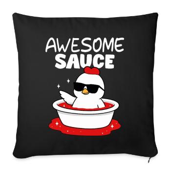 Hen in Bathtub Cool Style - Sofa pillowcase 17,3'' x 17,3'' (45 x 45 cm) - black - Front