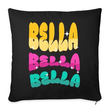 Bella Bella Tricolor Font - Sofa pillowcase 17,3'' x 17,3'' (45 x 45 cm) - black - Front