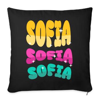 Sofia - Sofa pillowcase 17,3'' x 17,3'' (45 x 45 cm) - black - Front