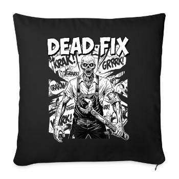Zombie Mechanic Chainsaw Hero - Sofa pillowcase 17,3'' x 17,3'' (45 x 45 cm) - black - Front