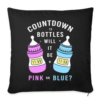 Sexe Révélation Nouvel An - Housse de coussin décorative 45 x 45 cm - noir - Devant