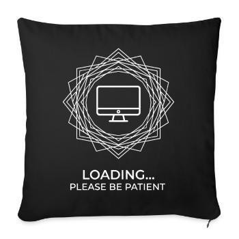 Loading Patience Mandala - Sofa pillowcase 17,3'' x 17,3'' (45 x 45 cm) - black - Front