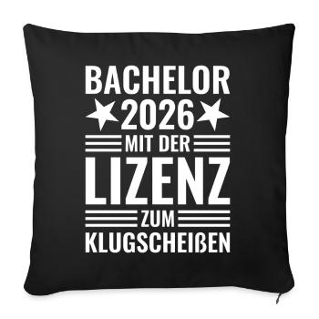 Licence 2026 avec licence pour être malin - Housse de coussin décorative 45 x 45 cm - noir - Devant