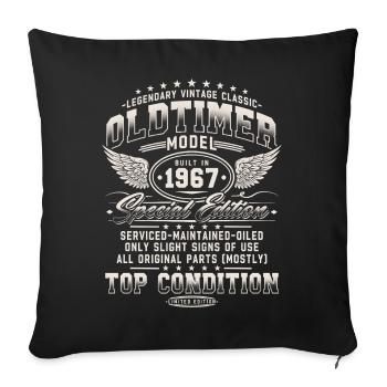 Vintage 1967 Vintage Retro Birthday Gift - Sofa pillowcase 17,3'' x 17,3'' (45 x 45 cm) - black - Front