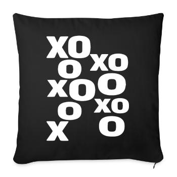 XOXO Love Typography Cute Valentine Design - Sofa pillowcase 17,3'' x 17,3'' (45 x 45 cm) - black - Front