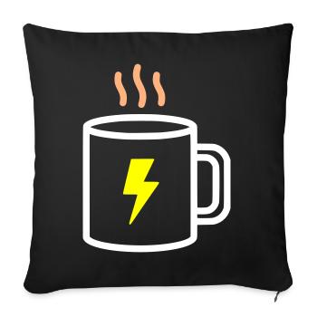 Coffee Mug Energy Blitz - Sofa pillowcase 17,3'' x 17,3'' (45 x 45 cm) - black - Front