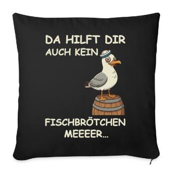 Betrunken Hamburg Fischmarkt - Sofakissenbezug 45 x 45 cm - Schwarz - Vorne