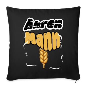 Ears of corn man funny wheat saying for farmers - Sofa pillowcase 17,3'' x 17,3'' (45 x 45 cm) - black - Front