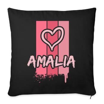 Cadeau pour Amalia - Housse de coussin décorative 45 x 45 cm - noir - Devant